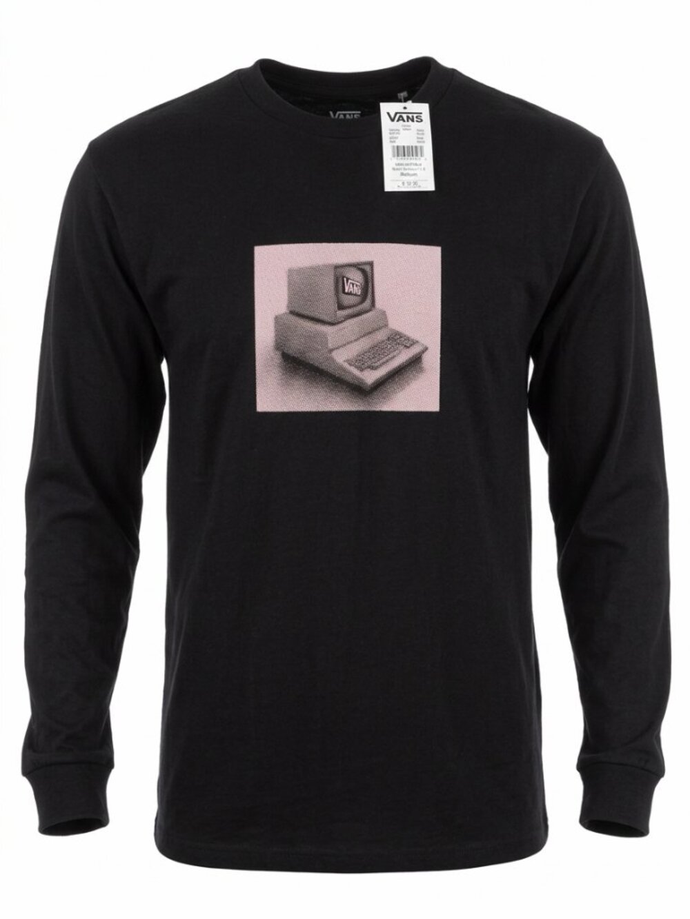 NWT Vans Classic Fit Long Sleeve Graphic Tee Black Medium